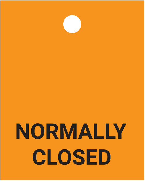 Normally Closed - Valve Tag | Creative Safety Supply