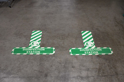 Disinfection Station - Floor Sign T's
