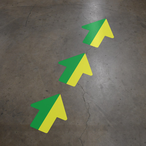 Wayfinding Floor Sign Arrows - Two Color