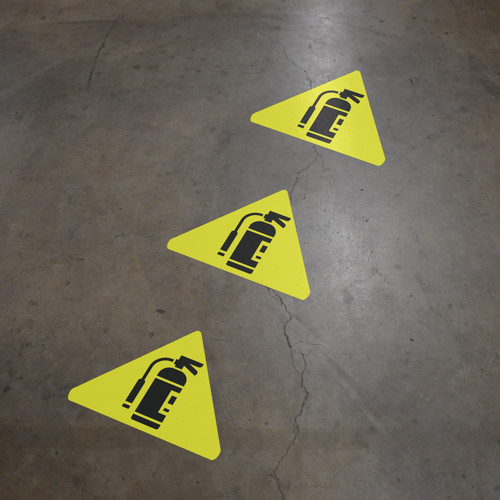 Fire Extinguisher Wayfinding Floor Sign Arrow Heads