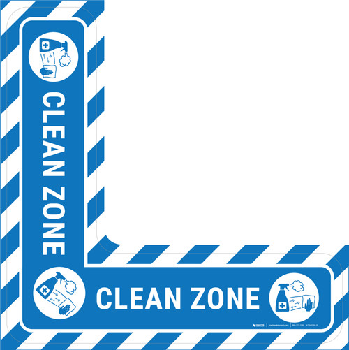 Clean Zone - Floor Sign Corner