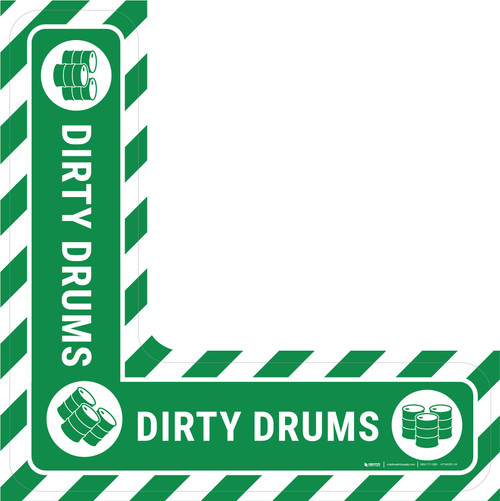 Dirty Drums - Floor Sign Corner