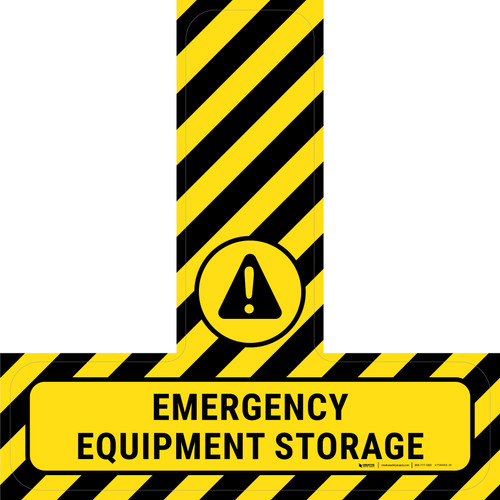 Emergency Equipment Storage - Floor Sign T's