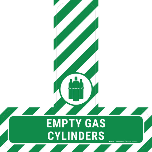 Empty Gas Cylinders - Floor Sign T's