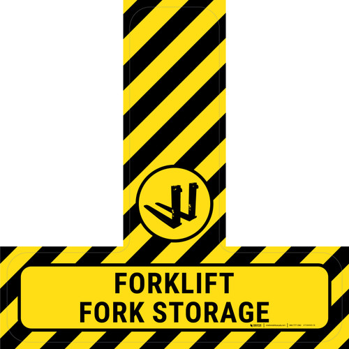 Forklift Fork Storage - Floor Sign T's