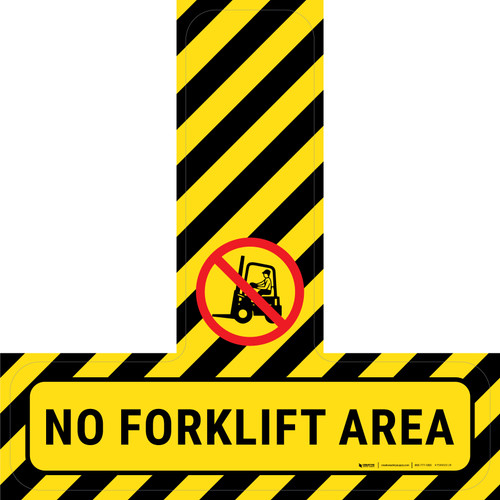 No Forklift Area - Floor Sign T's
