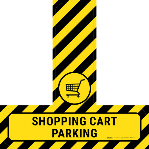Shopping Cart Parking - Floor Sign T's
