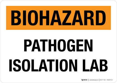 Biohazard: Pathogen Isolation Lab Landscape - Wall Sign