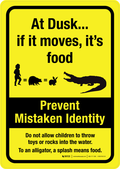 At Dusk If It Moves It's Food Portrait - Wall Sign