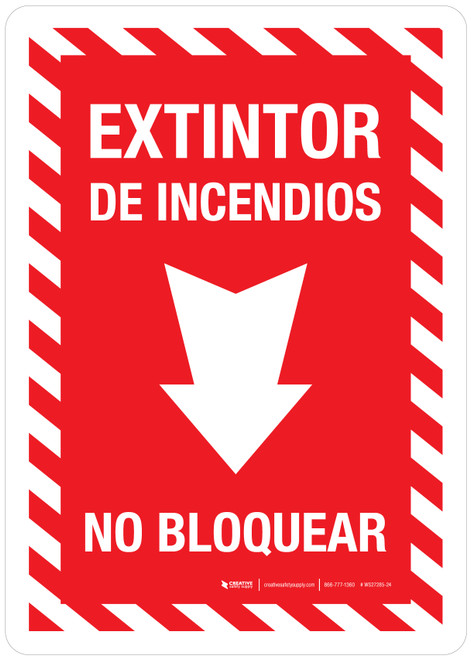 fire extinguisher poster spanish