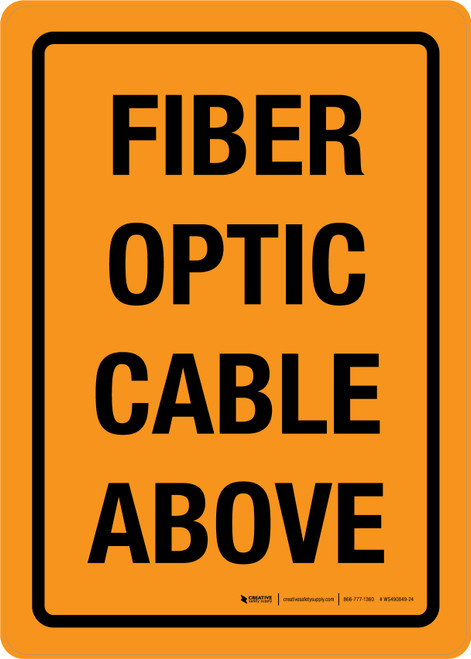 Fiber Optic Cable Above Portrait - Wall Sign