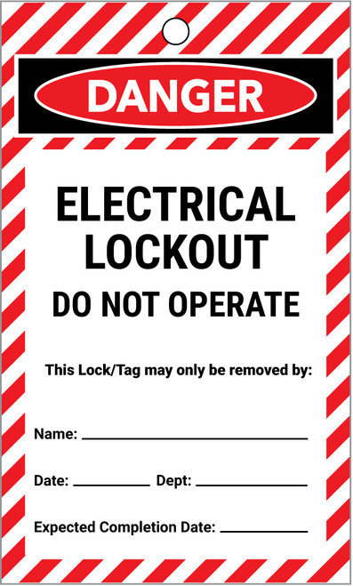 Electrical Lockout - Do Not Operate - Lockout Tags