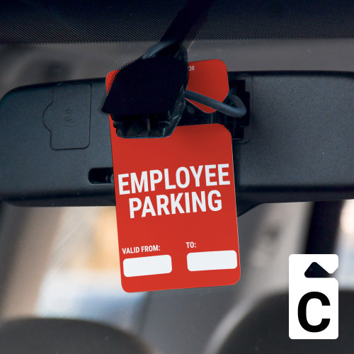 Employee Parking - Valid From/To - Car Permit Parking Tag