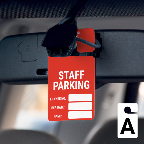 Staff Parking - License No/Exp Date/Name - Car Permit Parking Tag