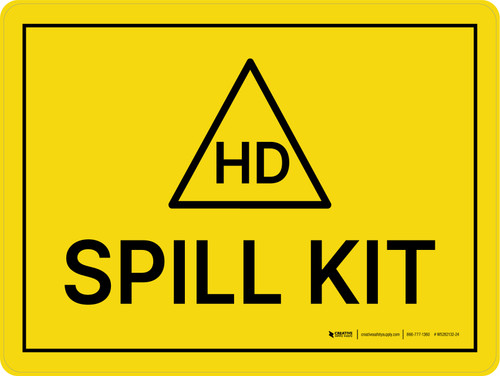 Hazardous Drugs Spill Kit Landscape - Wall Sign