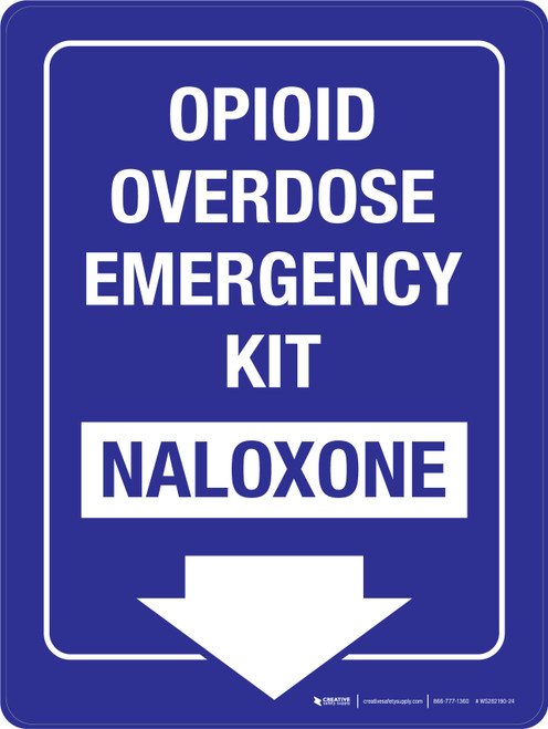 Opioid Overdose Emergency Kit Naloxone Portrait - Wall Sign