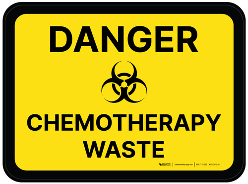 Danger - Chemotherapy Waste Rectangular - Floor Sign