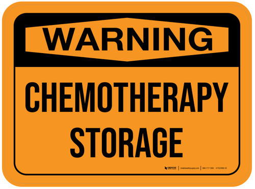 Warning - Chemotherapy Storage Rectangular - Floor Sign