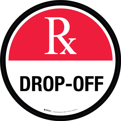 Prescribed Medicine Rx Drop-off Circular - Floor Sign