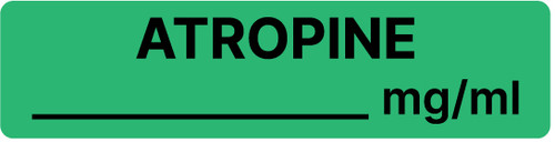 Atropine mg ml - Pharmaceutical Auxiliary Label