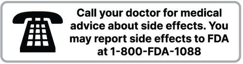 Call Your Doctor For Medical Advice About Side Effects - Pharmaceutical Auxiliary Label