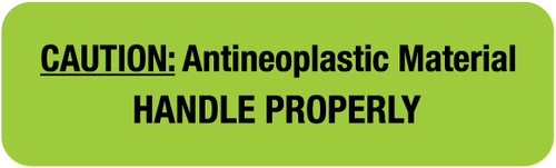 Caution Antineoplastic Material Handle Properly - Pharmaceutical Auxiliary Label