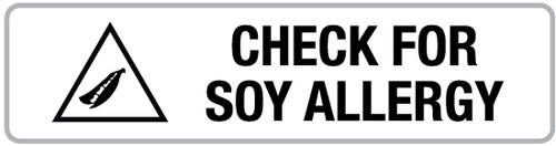 Check for Peanut or Soy Allergy - Pharmaceutical Auxiliary Label