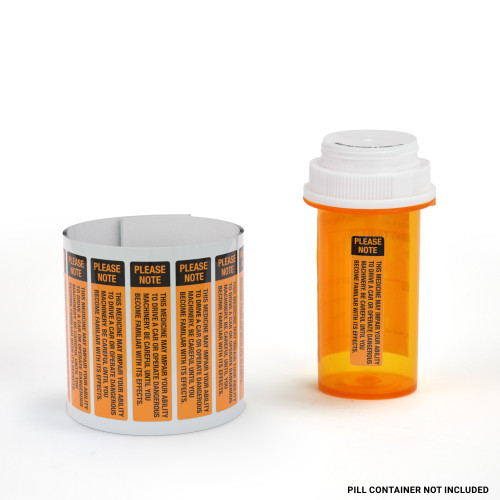 Please Note - This Medicine May Impair Your Ability To Drive A Car - Pharmaceutical Auxiliary Label