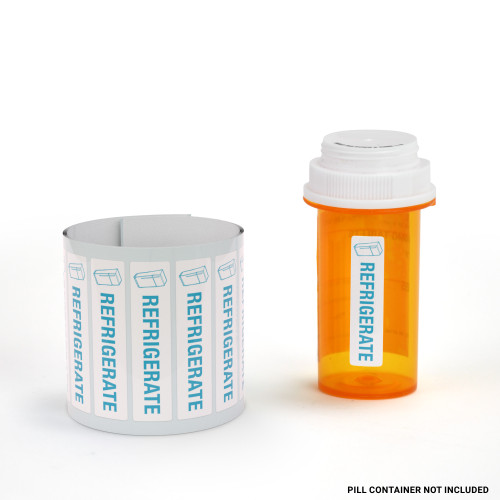Refrigerate - Pharmaceutical Auxiliary Label