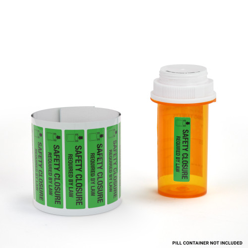 Safety Closure Required By Law - Pharmaceutical Auxiliary Label