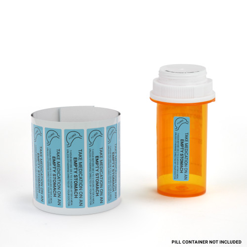 Take Medication On An Empty Stomach - Pharmaceutical Auxiliary Label