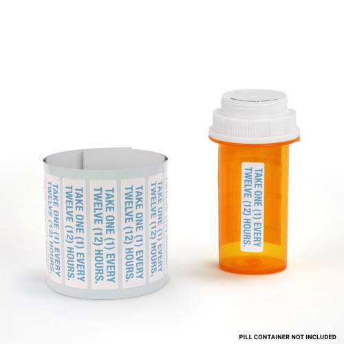 Take One Every Twelve Hours - Pharmaceutical Auxiliary Label