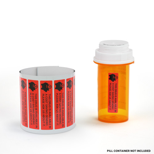 This Drug Is Available In A Cost Saving Generic Please Ask About It - Pharmaceutical Auxiliary Label