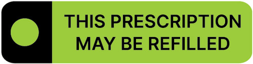 This Prescription May Be Refilled - Pharmaceutical Auxiliary Label