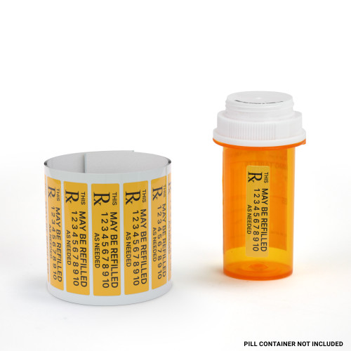 This Rx May Be Refilled As Needed - Pharmaceutical Auxiliary Label