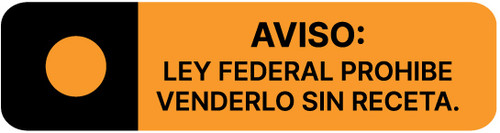 Caution Federal Law Prohibits Dispensing Without Prescription (Spanish) - Pharmaceutical Auxiliary Label