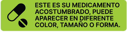 This Is The Same Medication You Have Been Getting Color Size Shape May Appear Different (Spanish) - Pharmaceutical Auxiliary Label