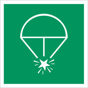 Rocket Parachute Flare Safe Condition - IMO Glow Label