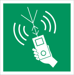 Two-Way VHF Radiotelephone Apparatus Safe Condition - IMO Glow Label