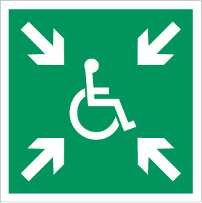 Evacuation Temporary Refuge Safe Condition - IMO Glow Label