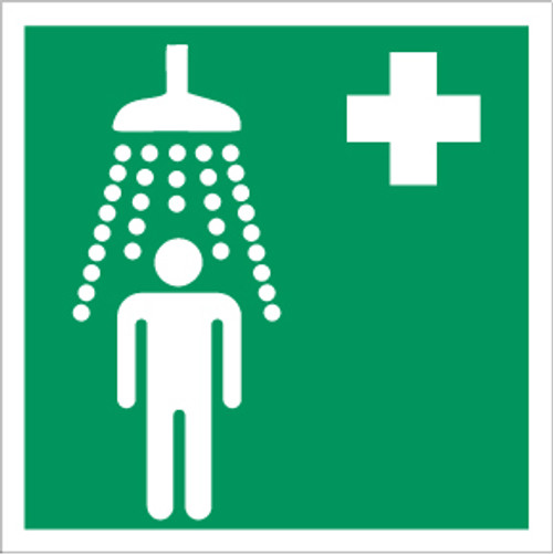 Condición segura de la ducha de seguridad - etiqueta luminosa en mi opinión