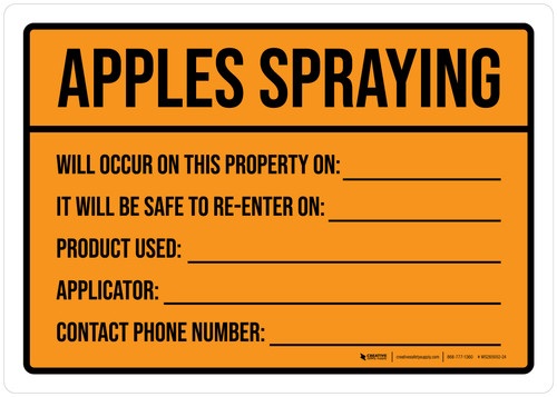 Apples Spraying Landscape - Wall Sign