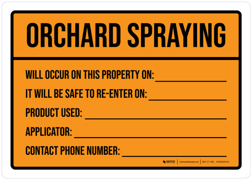 Orchard Spraying Landscape - Wall Sign