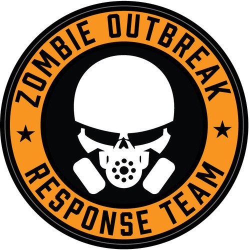 Zombie Outbreak Response Team - Gas Mask - Hard Hat Sticker