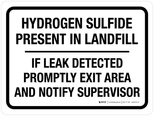 Hydrogen Sulfide Present In Landfill Landscape - Wall Sign