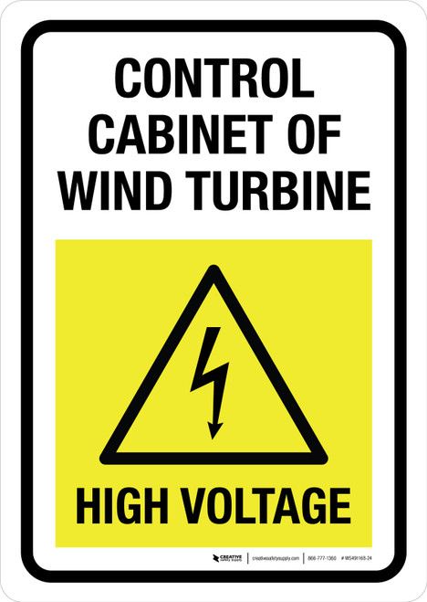 Control Cabinet Of Wind Turbine - High Voltage Portrait - Wall Sign