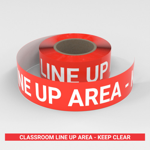 Classroom Line Up Area - Keep Clear - Smart Stripe Inline Printed Floor Tape