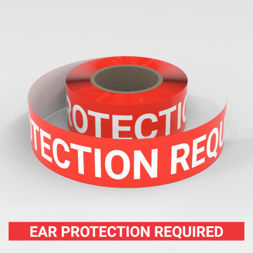 Ear Protection Required - Smart Stripe Inline Printed Floor Tape