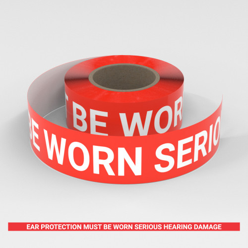 Ear Protection Must Be Worn Serious Hearing Damage - Smart Stripe Inline Printed Floor Tape