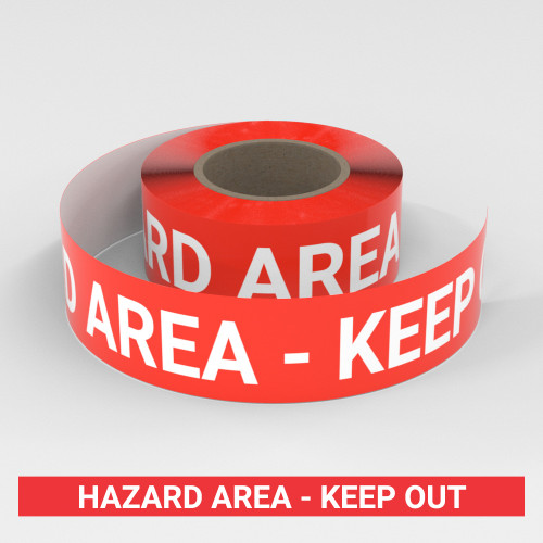 Hazard Area - Keep Out - Smart Stripe Inline Printed Floor Tape